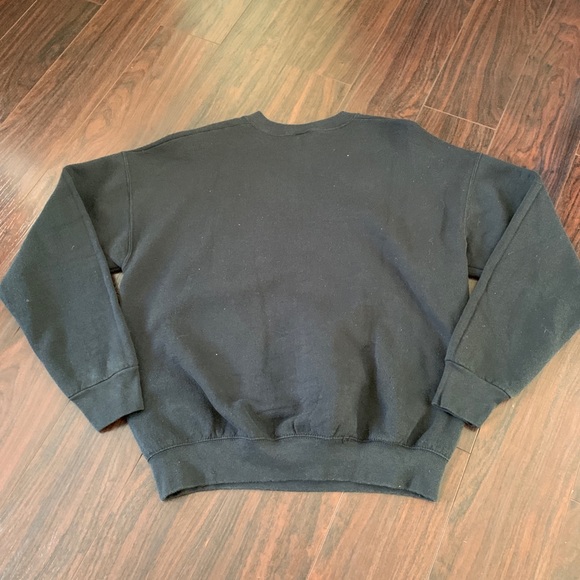 Vintage 90s Halloween Witch Black Sweatshirt Broom - Picture 3 of 5